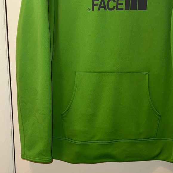 💥The North Face Men's Green Logo Hoodie 2XL Kangaroo Pocket - Picture 3 of 16